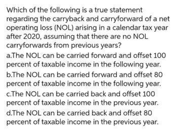 Can all NOL be carried back 5 years?