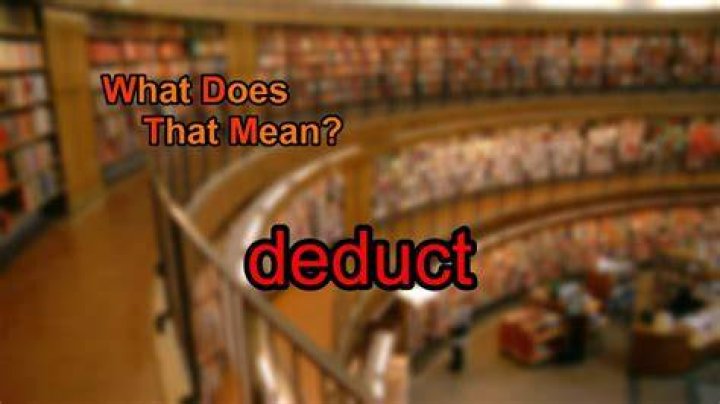 What does deduct mean?
