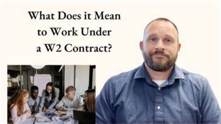 What does W-2 contractor mean?
